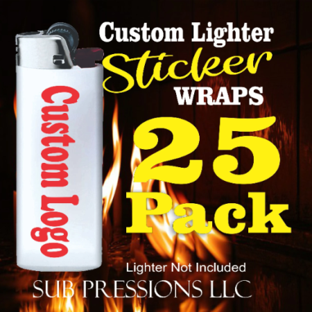 25 Pack Lighter Logo Stickers