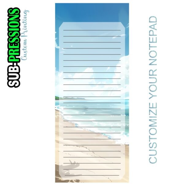 Custom Notepads Size 3.5 x 8.5 Inch - Image 2