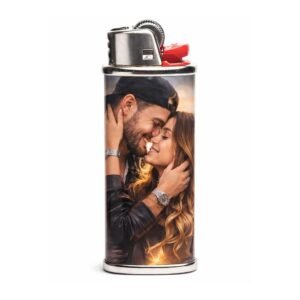 custom metal lighter case with personalized photo design