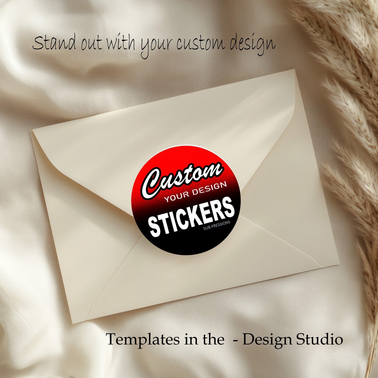 address envelope Custom Stickers for small business by Sub-Pressions Custom Round Stickers