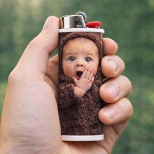 cute baby custom plastic lighter case with personalized photo design